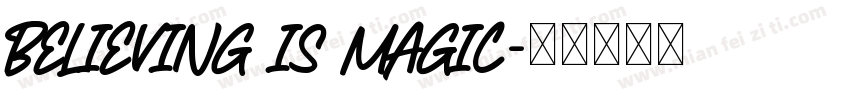 BELIEVING IS MAGIC字体转换